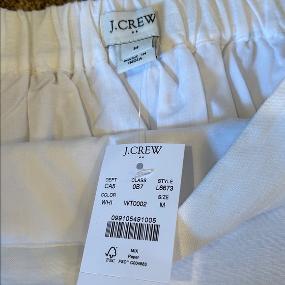 J. Crew White Skirt with Navy Floral Embroidery - Picture 2 of 6